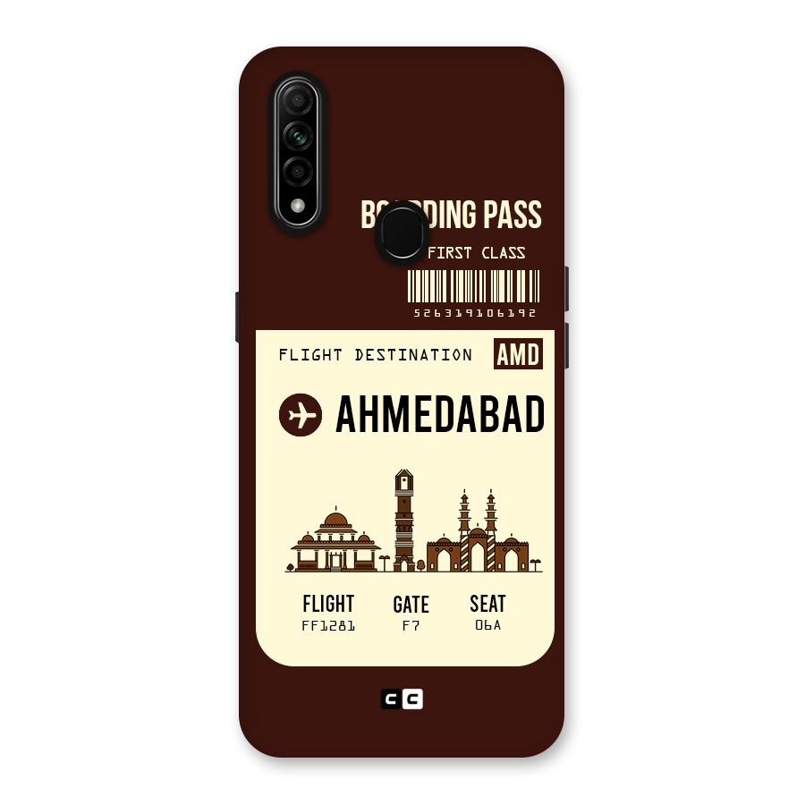 Ahmedabad Boarding Pass Back Case for Oppo A31