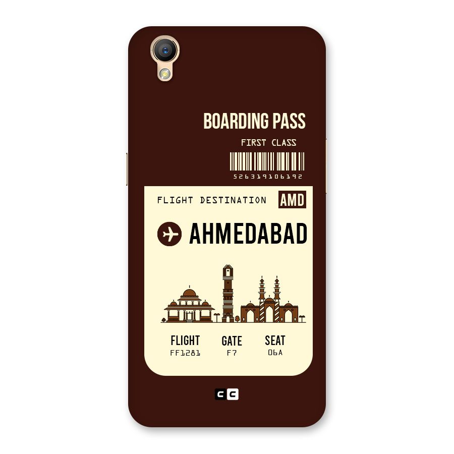 Ahmedabad Boarding Pass Back Case for Oppo A37