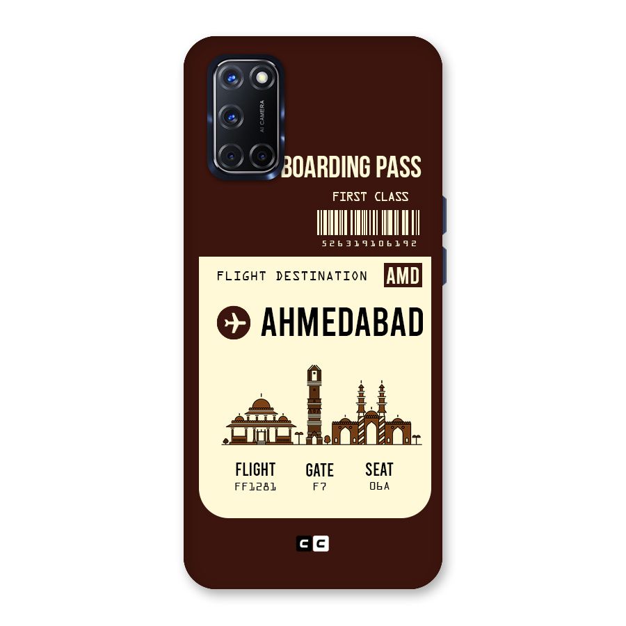 Ahmedabad Boarding Pass Back Case for Oppo A52