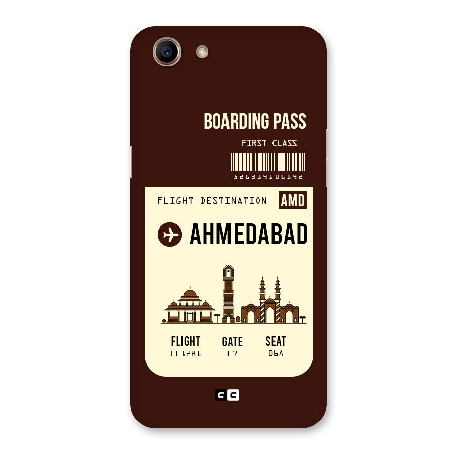 Ahmedabad Boarding Pass Back Case for Oppo A83 (2018)