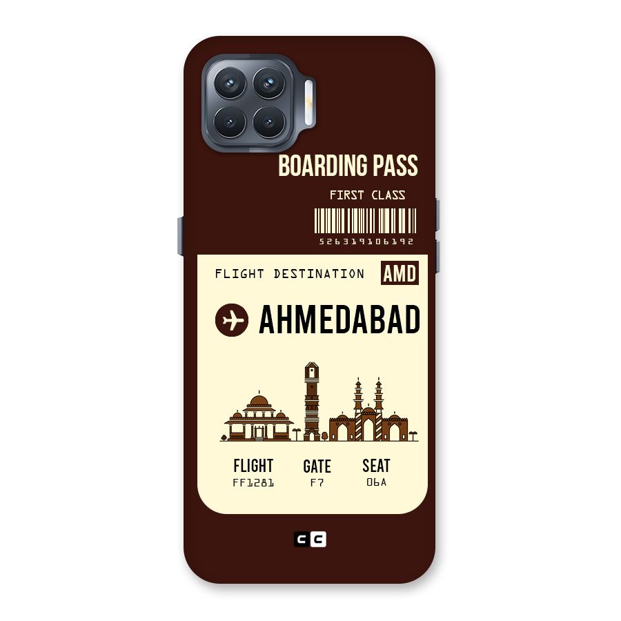 Ahmedabad Boarding Pass Back Case for Oppo F17 Pro