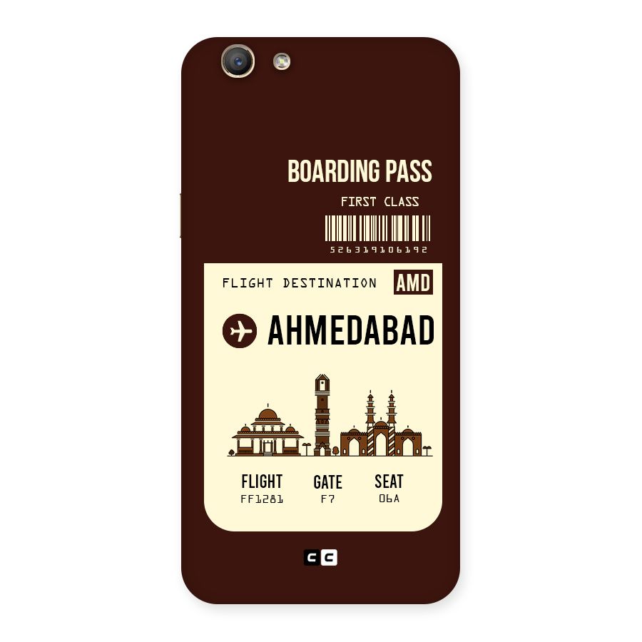 Ahmedabad Boarding Pass Back Case for Oppo F1s