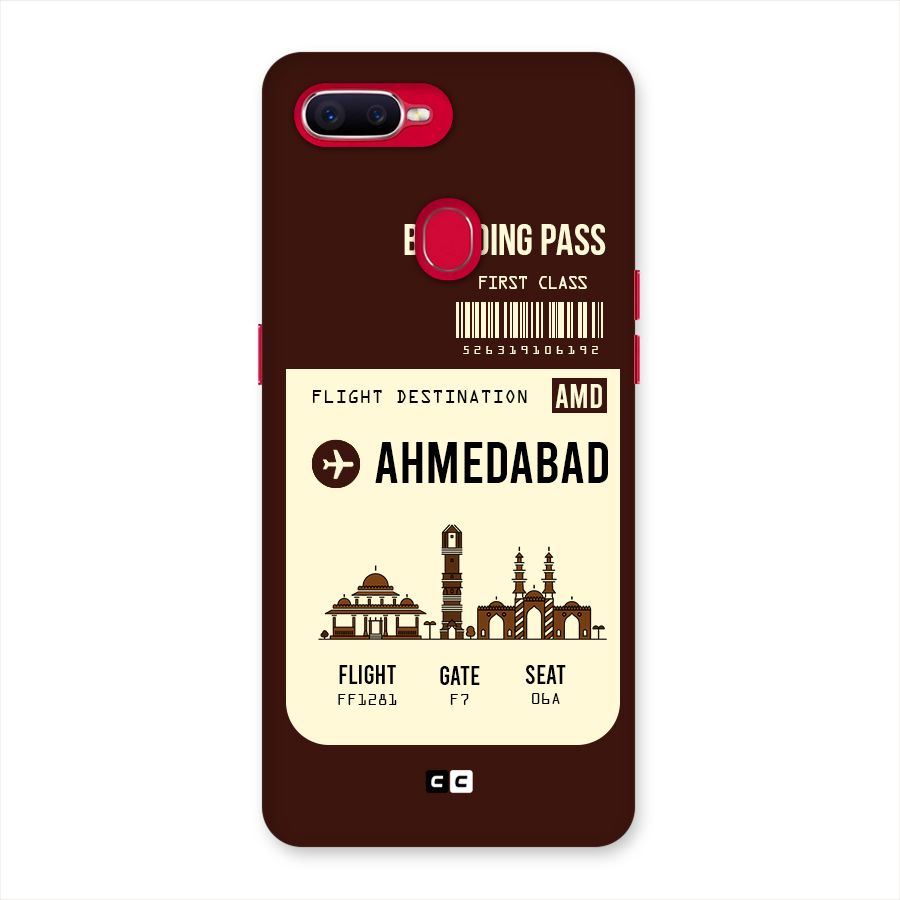 Ahmedabad Boarding Pass Back Case for Oppo F9 Pro