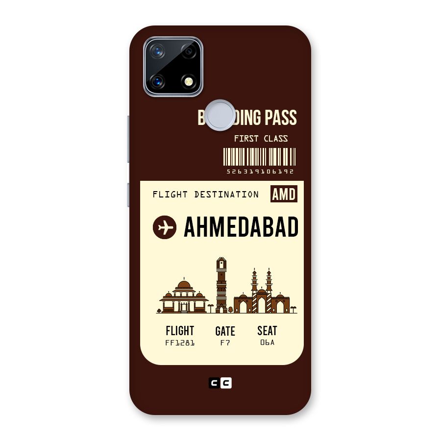 Ahmedabad Boarding Pass Back Case for Realme Narzo 20