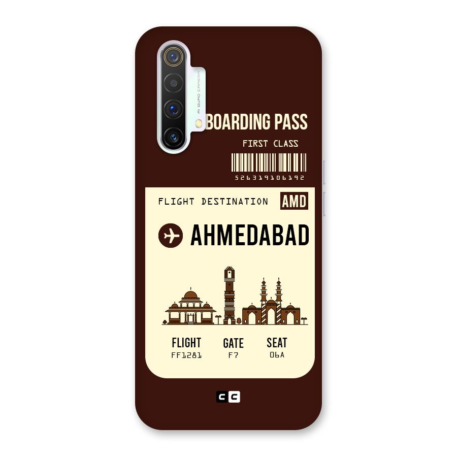 Ahmedabad Boarding Pass Back Case for Realme X3