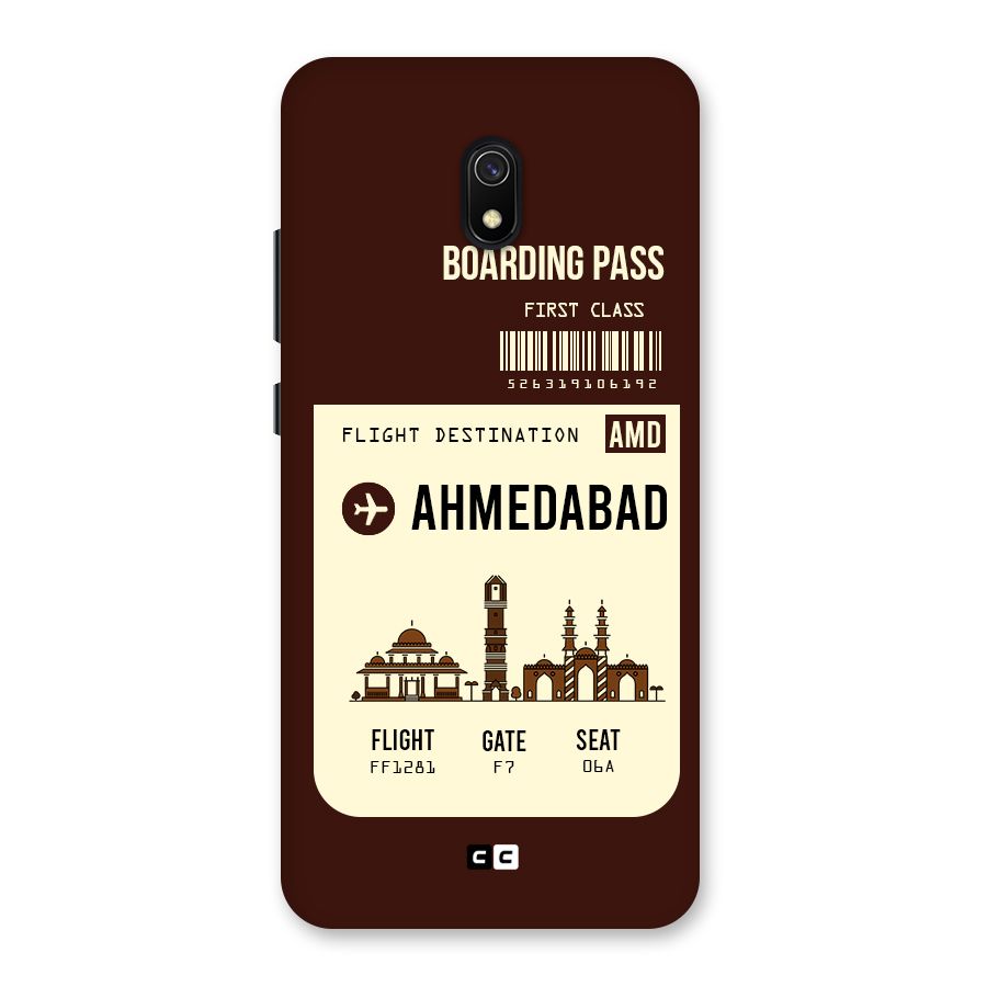 Ahmedabad Boarding Pass Back Case for Redmi 8A
