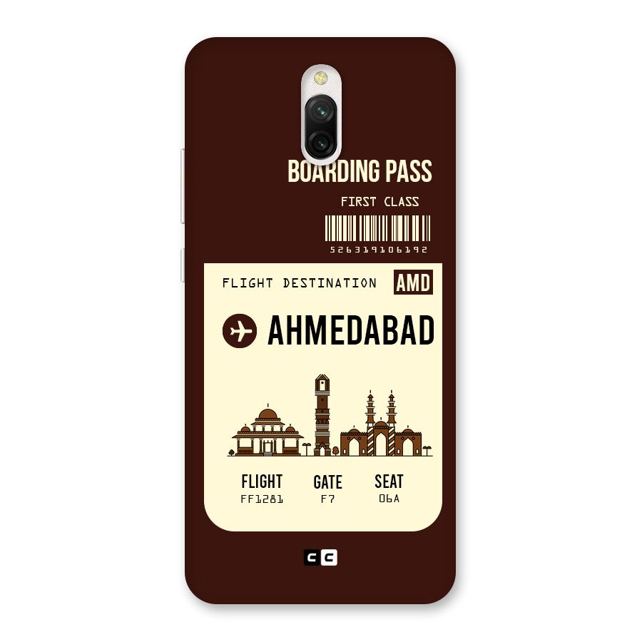 Ahmedabad Boarding Pass Back Case for Redmi 8A Dual