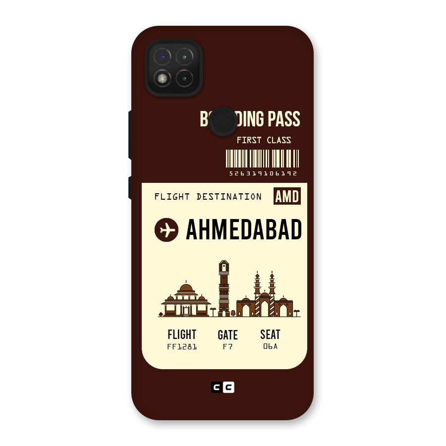 Ahmedabad Boarding Pass Back Case for Redmi 9