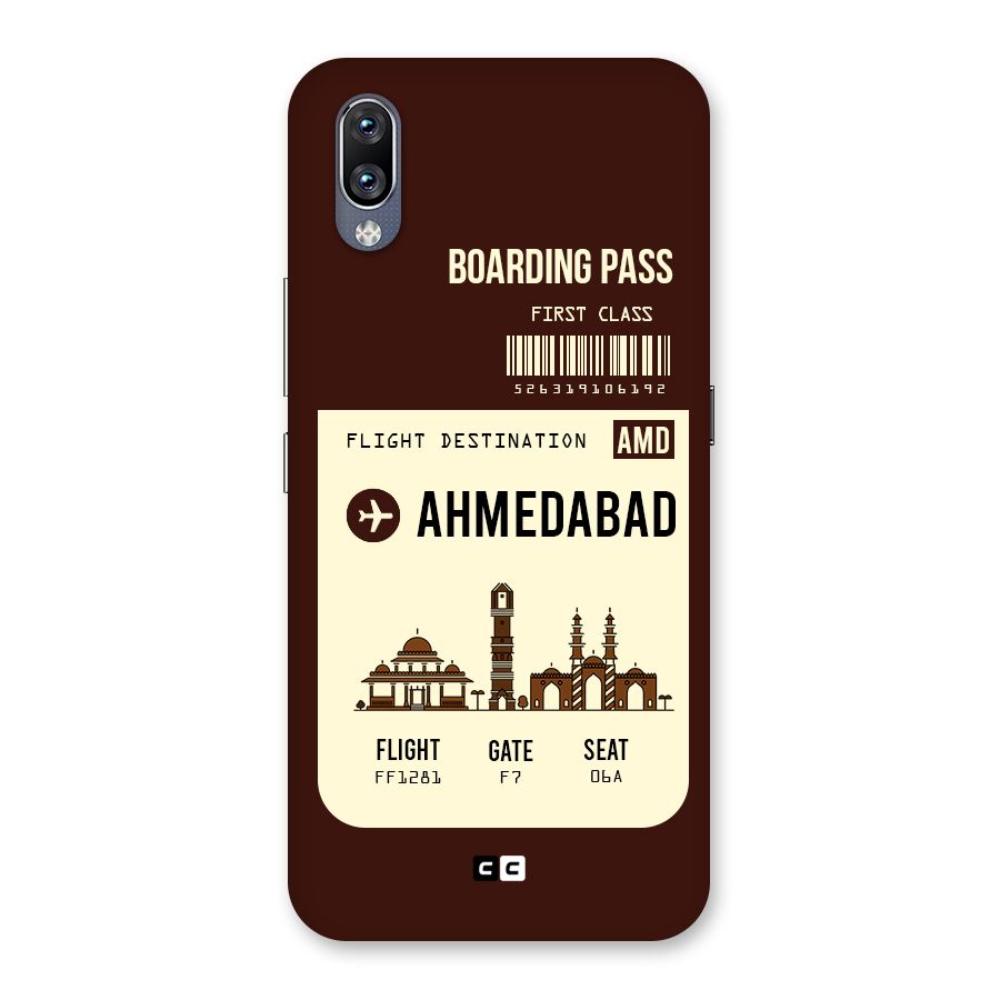 Ahmedabad Boarding Pass Back Case for Vivo NEX