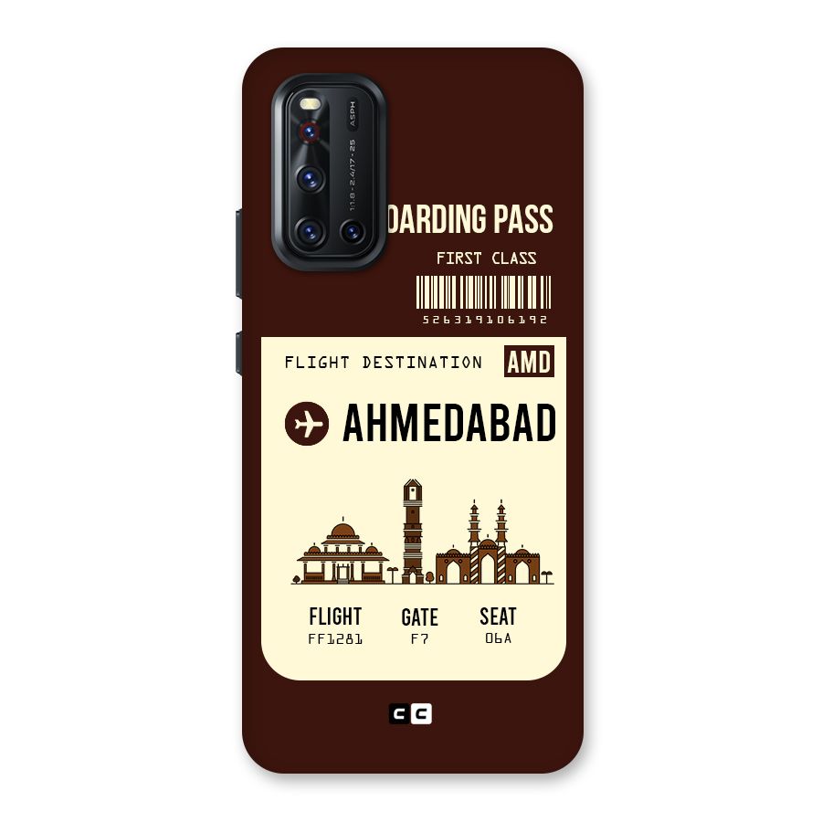 Ahmedabad Boarding Pass Back Case for Vivo V19