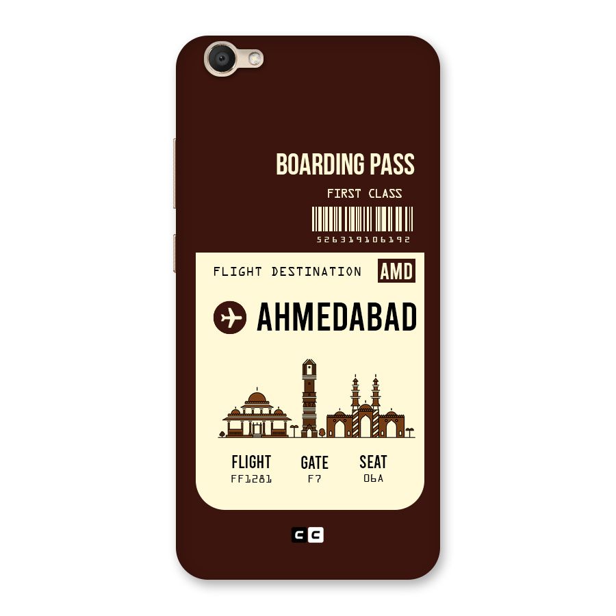 Ahmedabad Boarding Pass Back Case for Vivo V5