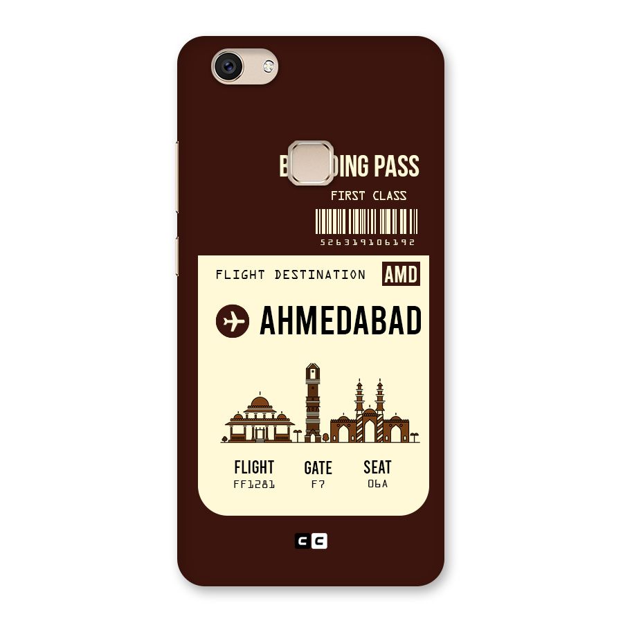 Ahmedabad Boarding Pass Back Case for Vivo V7