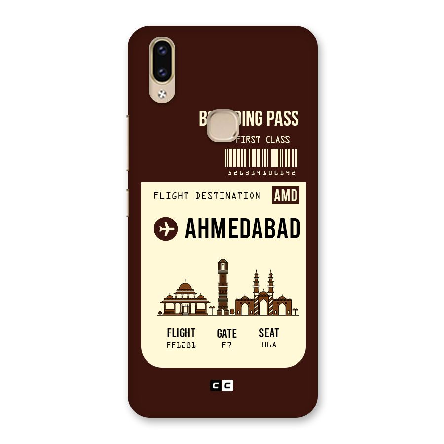 Ahmedabad Boarding Pass Back Case for Vivo V9 Youth