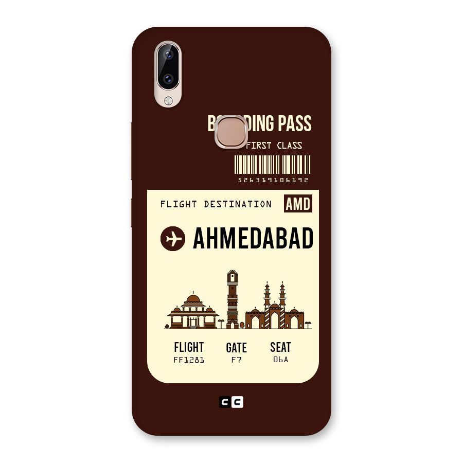 Ahmedabad Boarding Pass Back Case for Vivo Y83 Pro