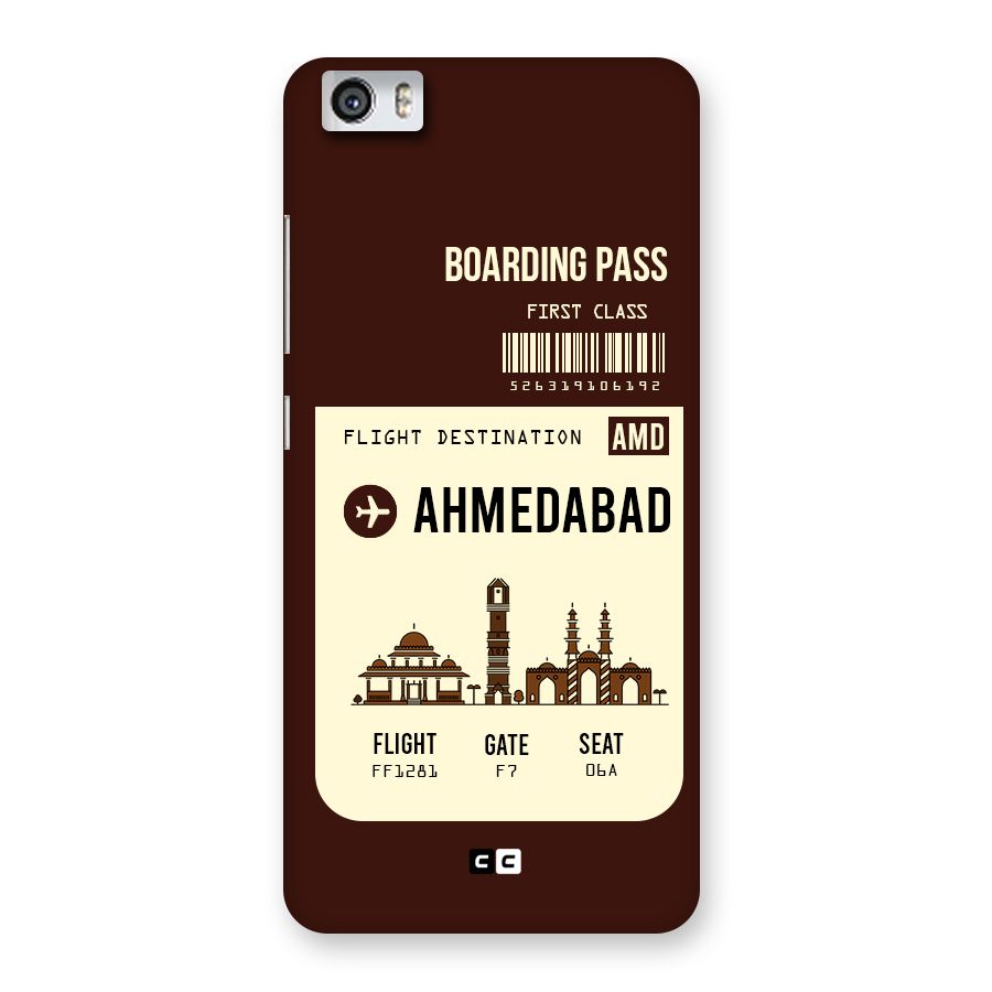 Ahmedabad Boarding Pass Back Case for Xiaomi Redmi Mi5