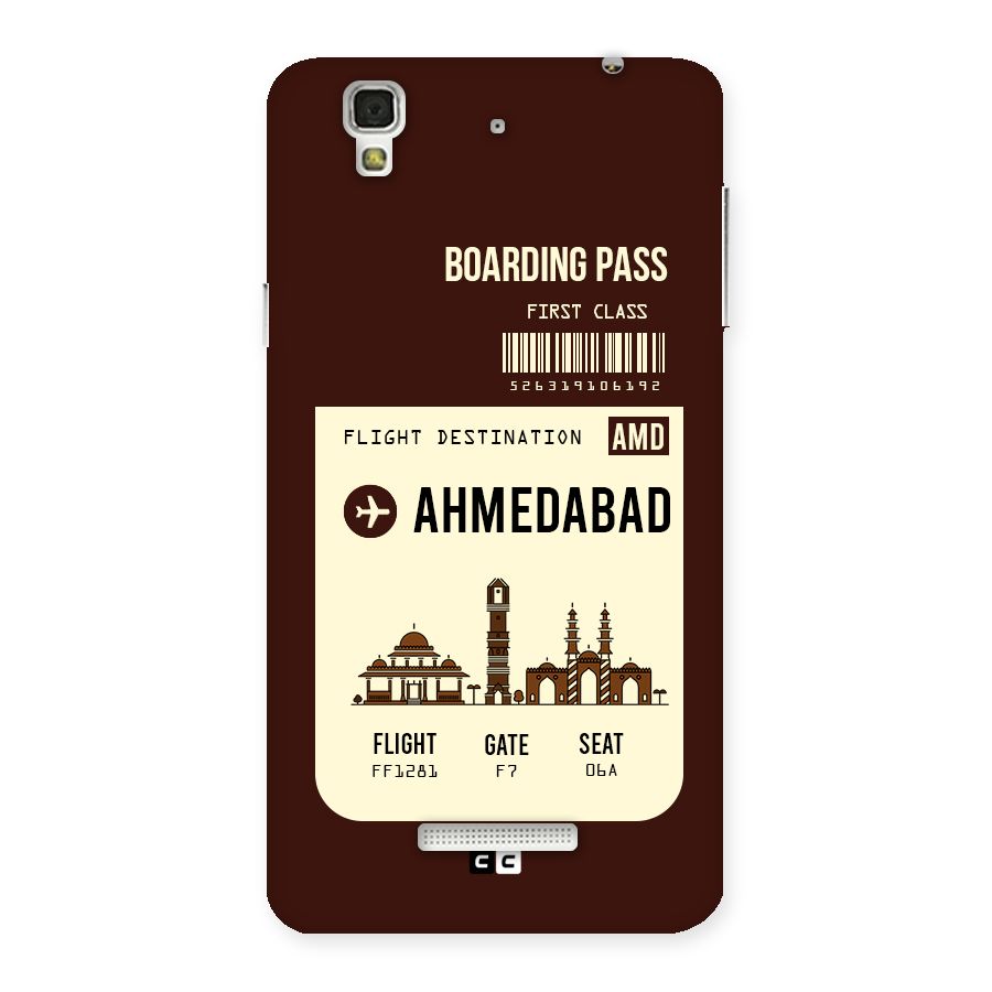Ahmedabad Boarding Pass Back Case for YU Yureka Plus