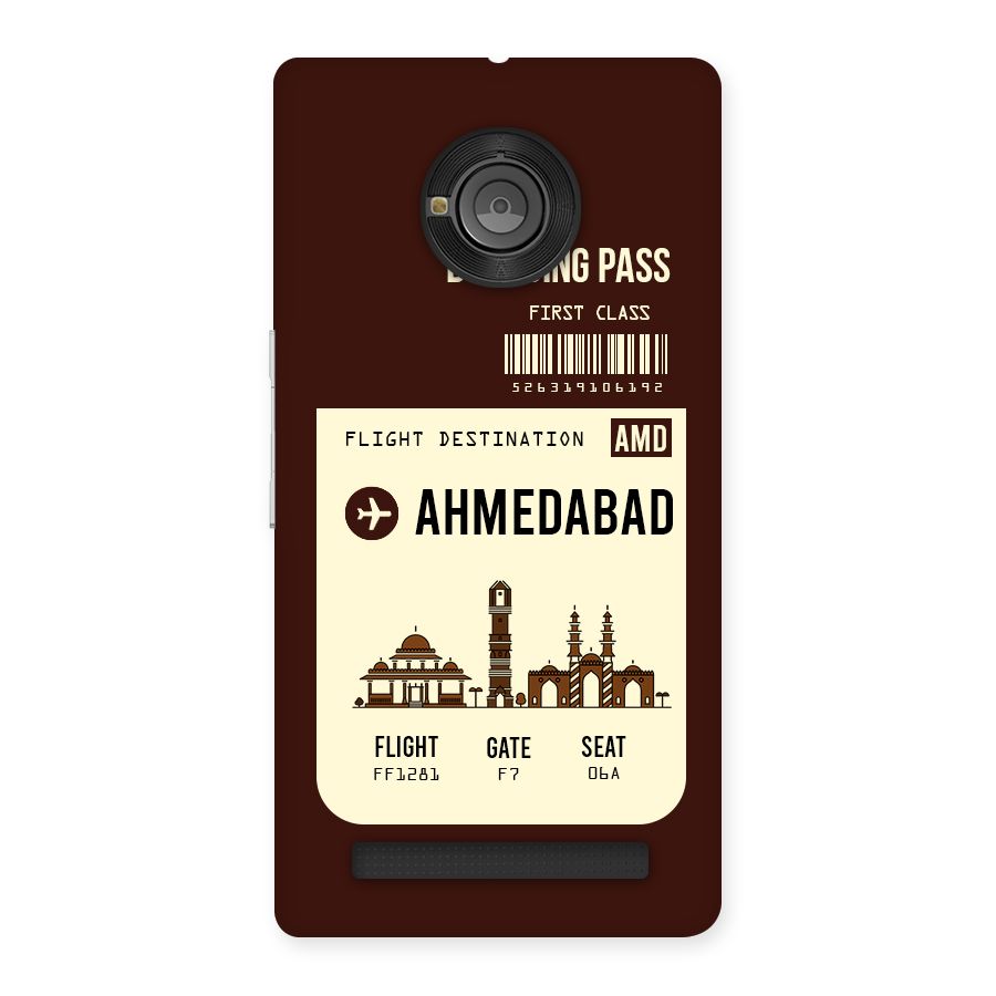 Ahmedabad Boarding Pass Back Case for Yu Yuphoria