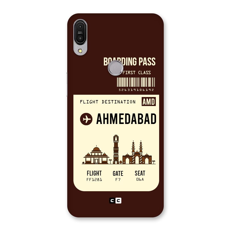 Ahmedabad Boarding Pass Back Case for Zenfone Max Pro M1