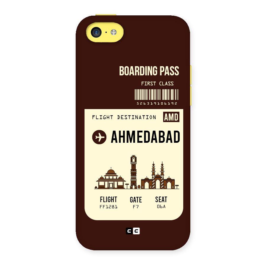 Ahmedabad Boarding Pass Back Case for iPhone 5C