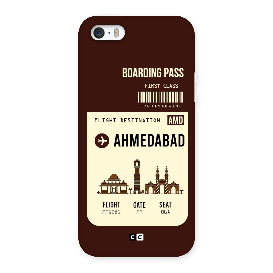 Ahmedabad Boarding Pass Back Case for iPhone 5 5S
