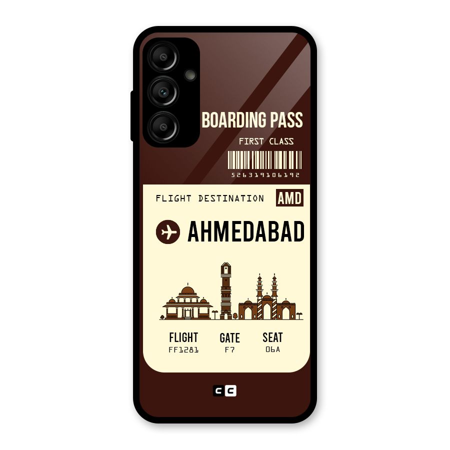 Ahmedabad Boarding Pass Glass Back Case for Galaxy A14 5G