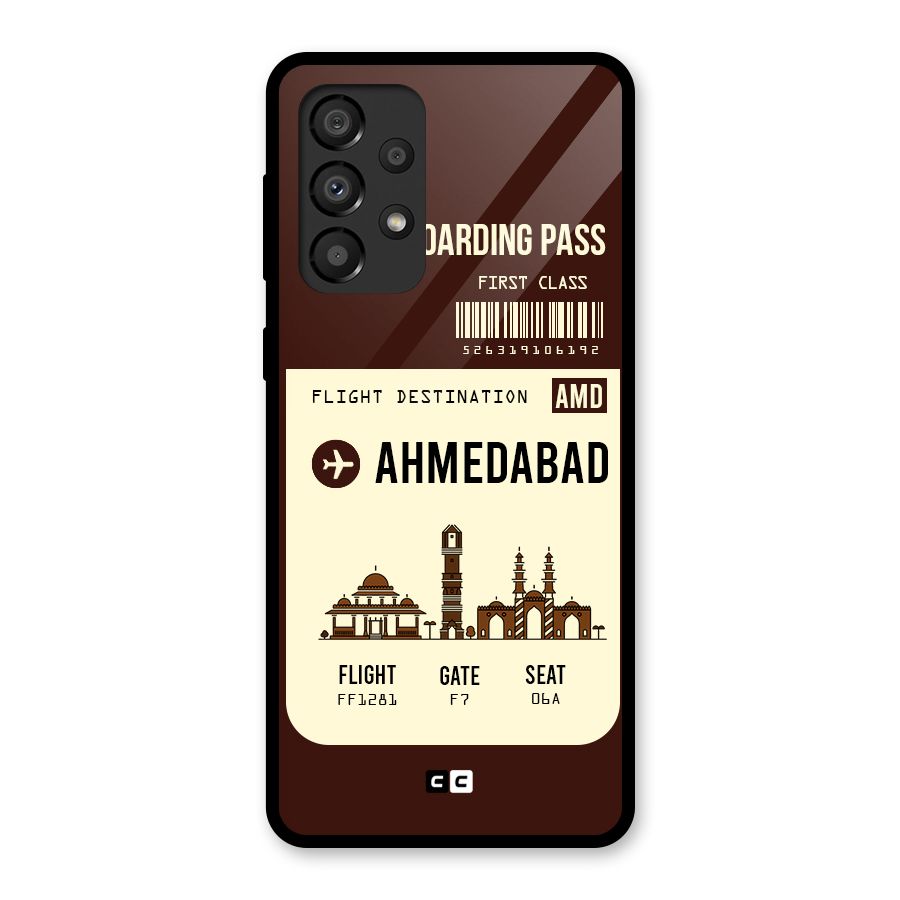 Ahmedabad Boarding Pass Glass Back Case for Galaxy A33 5G