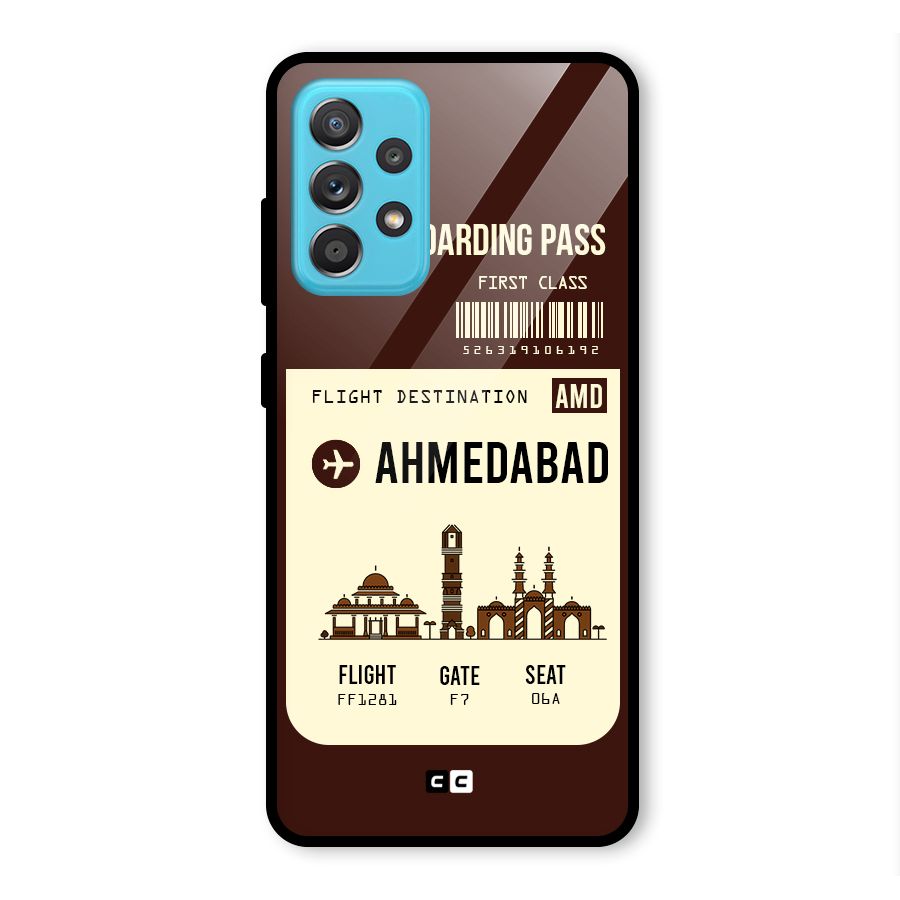 Ahmedabad Boarding Pass Glass Back Case for Galaxy A52