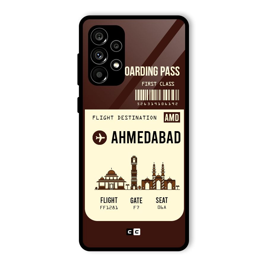 Ahmedabad Boarding Pass Glass Back Case for Galaxy A73 5G