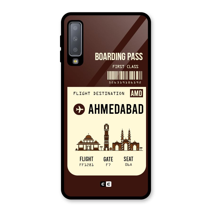 Ahmedabad Boarding Pass Glass Back Case for Galaxy A7 (2018)