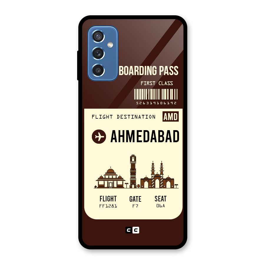 Ahmedabad Boarding Pass Glass Back Case for Galaxy M52 5G