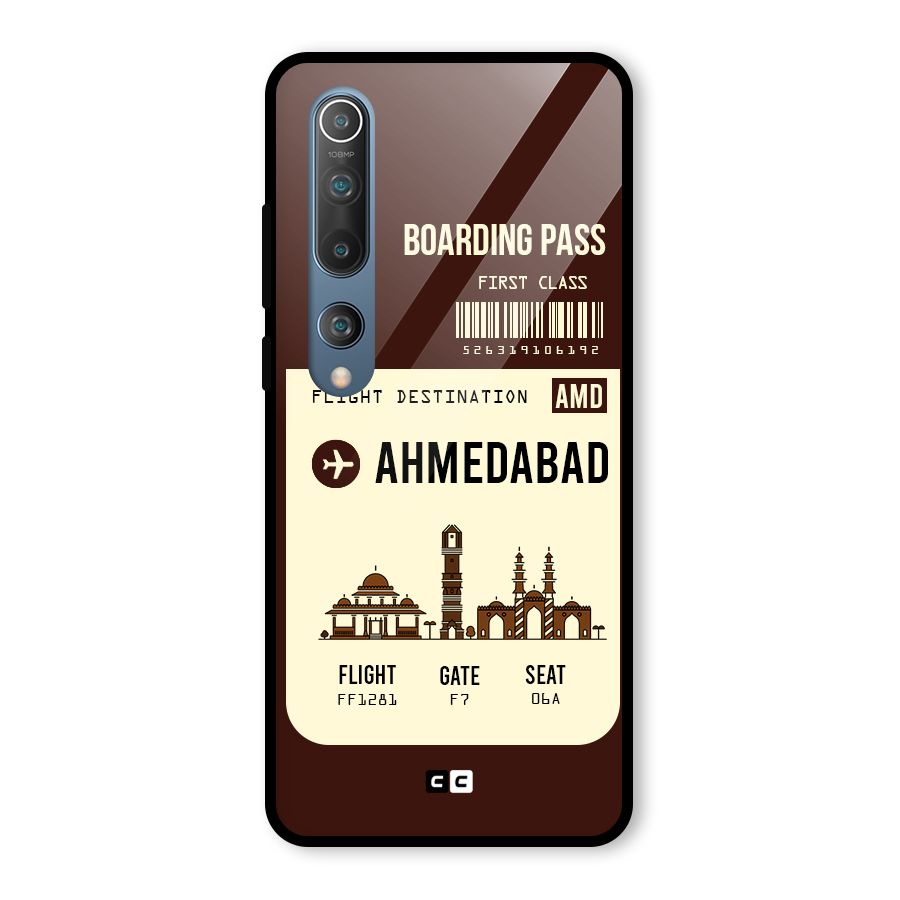 Ahmedabad Boarding Pass Glass Back Case for Mi 10