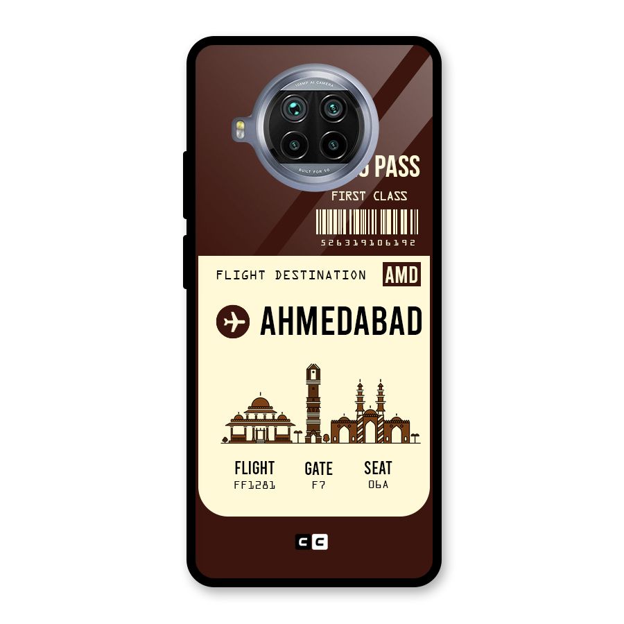 Ahmedabad Boarding Pass Glass Back Case for Mi 10i