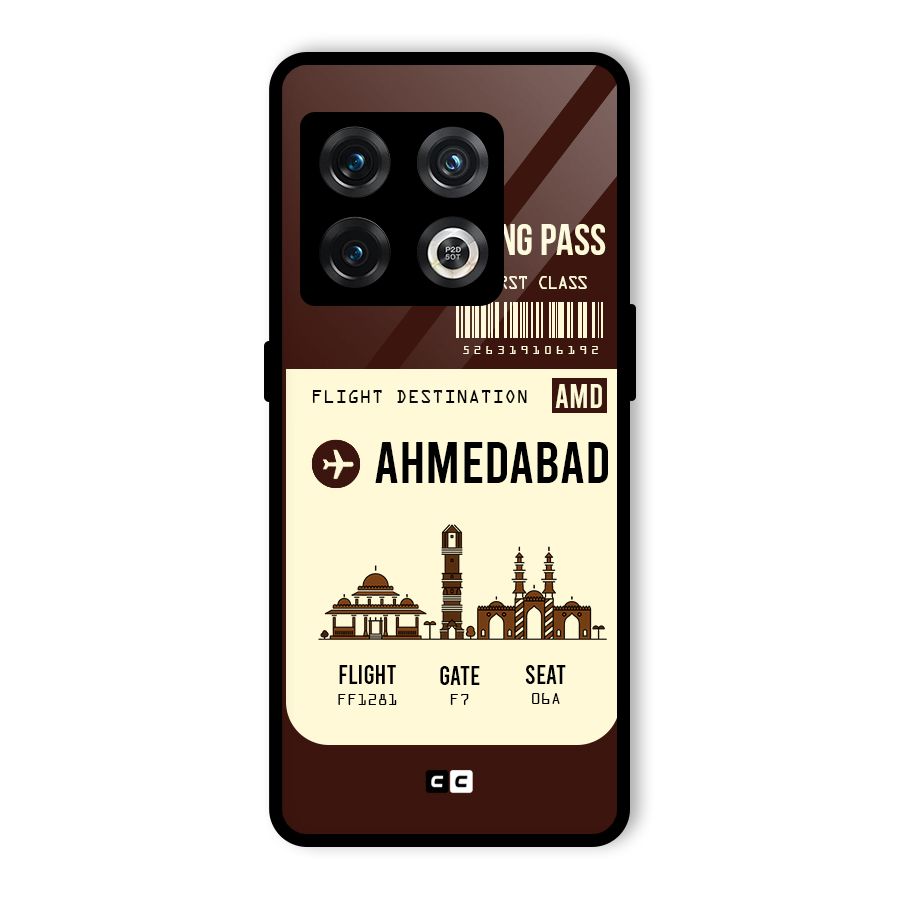 Ahmedabad Boarding Pass Glass Back Case for OnePlus 10 Pro 5G