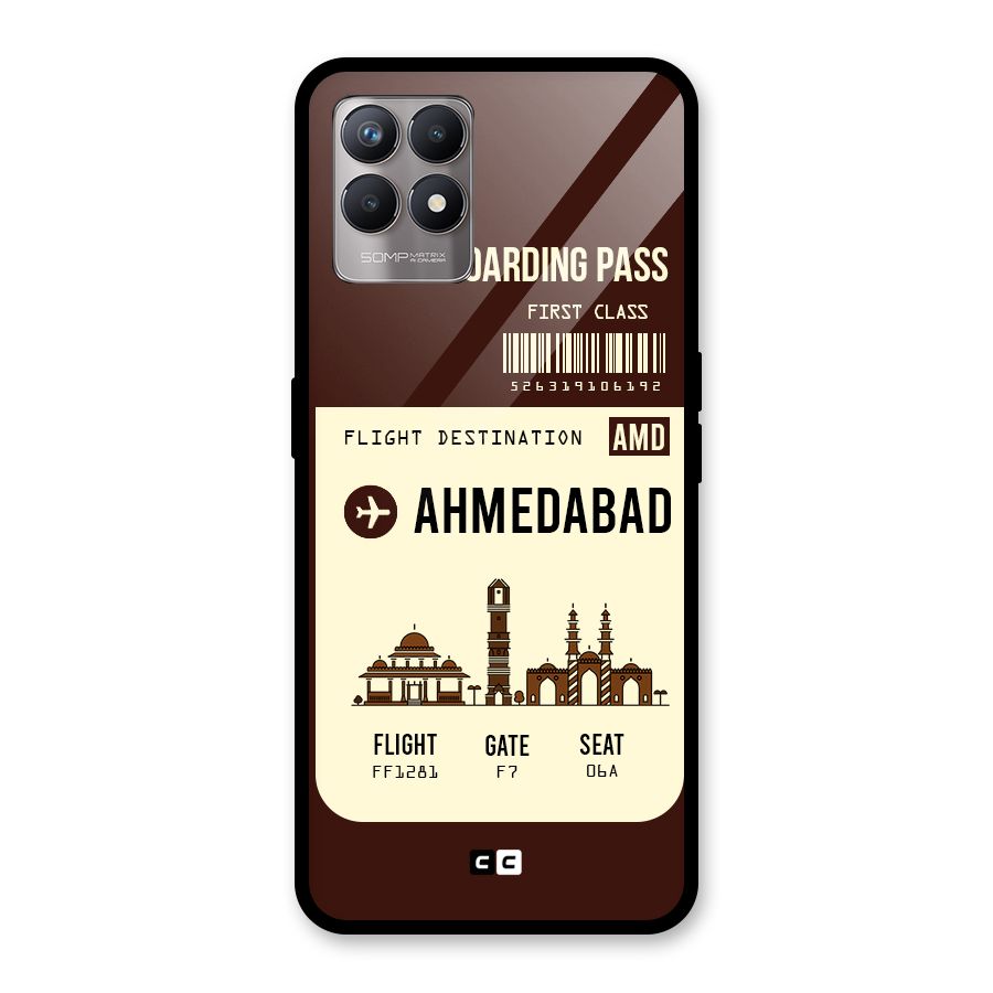 Ahmedabad Boarding Pass Glass Back Case for Realme Narzo 50