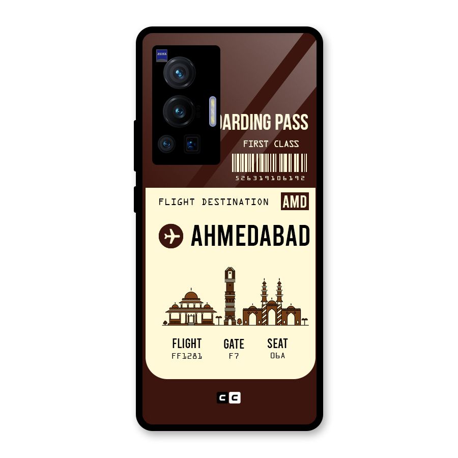 Ahmedabad Boarding Pass Glass Back Case for Vivo X70 Pro