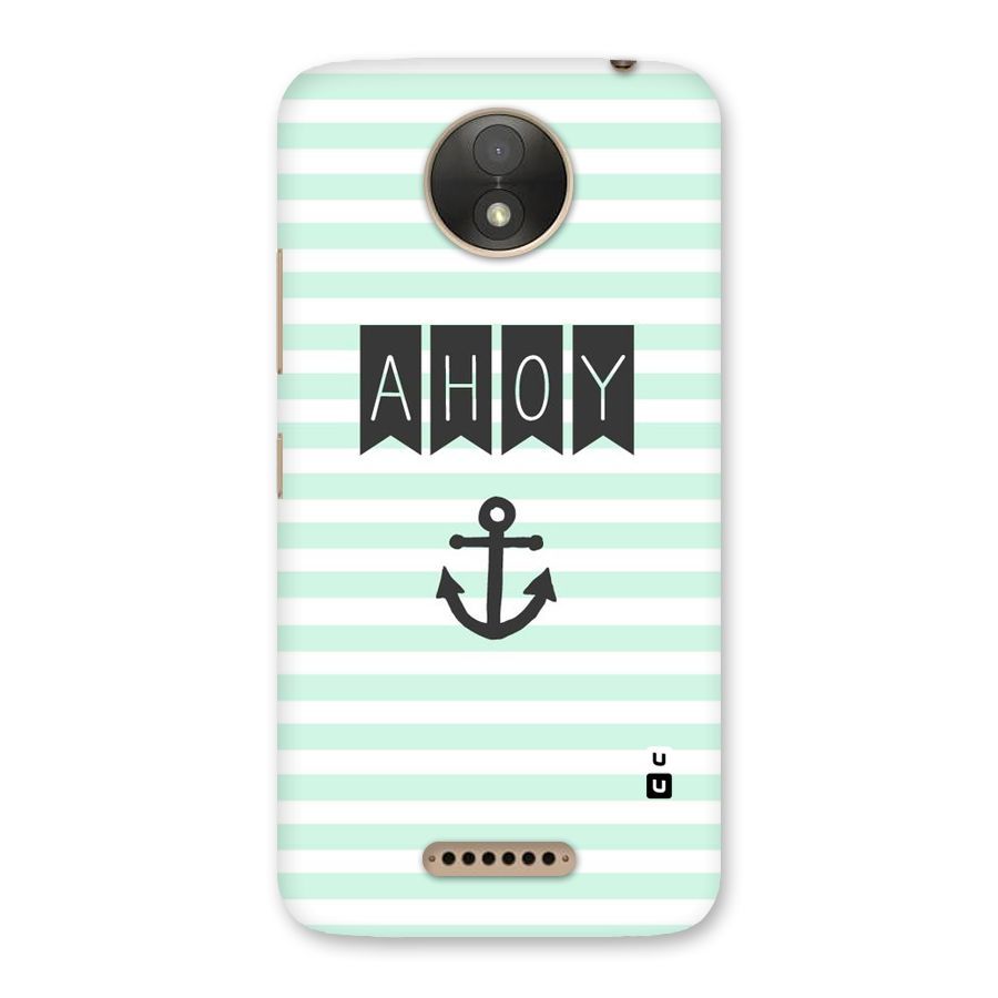 Ahoy Sailor Back Case for Moto C Plus