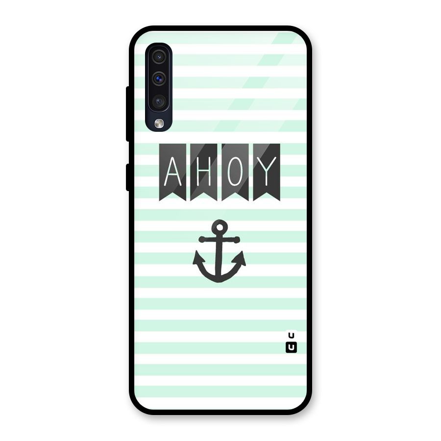 Ahoy Sailor Glass Back Case for Galaxy A50