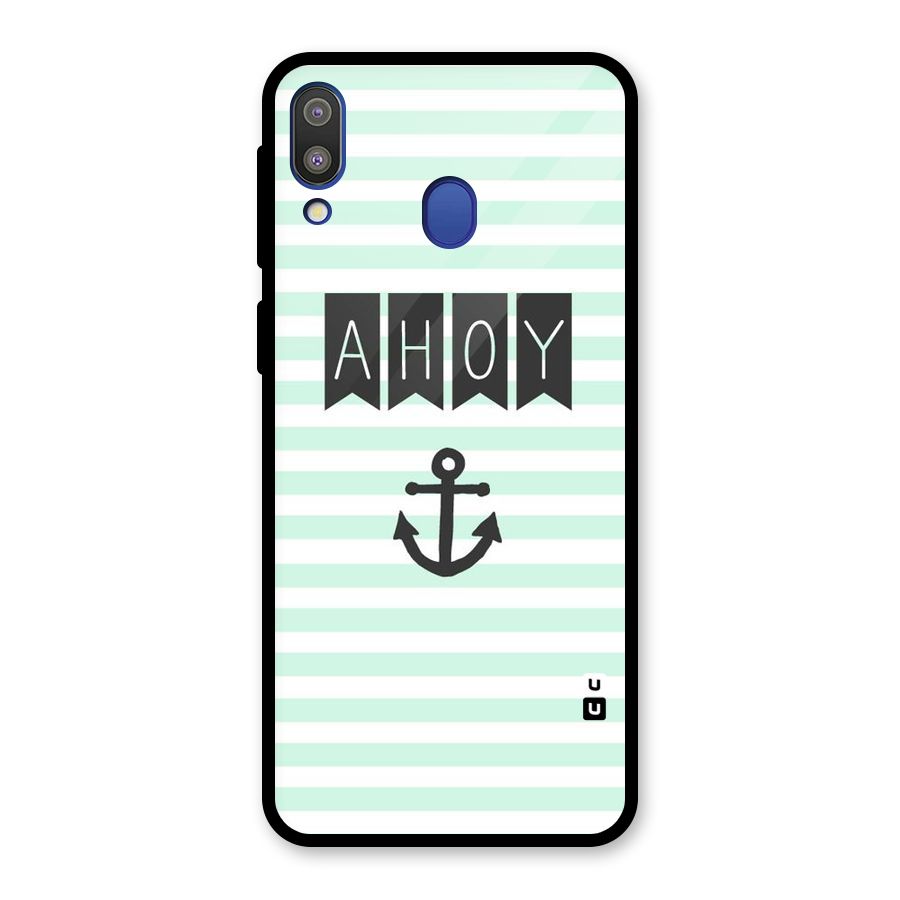 Ahoy Sailor Glass Back Case for Galaxy M20