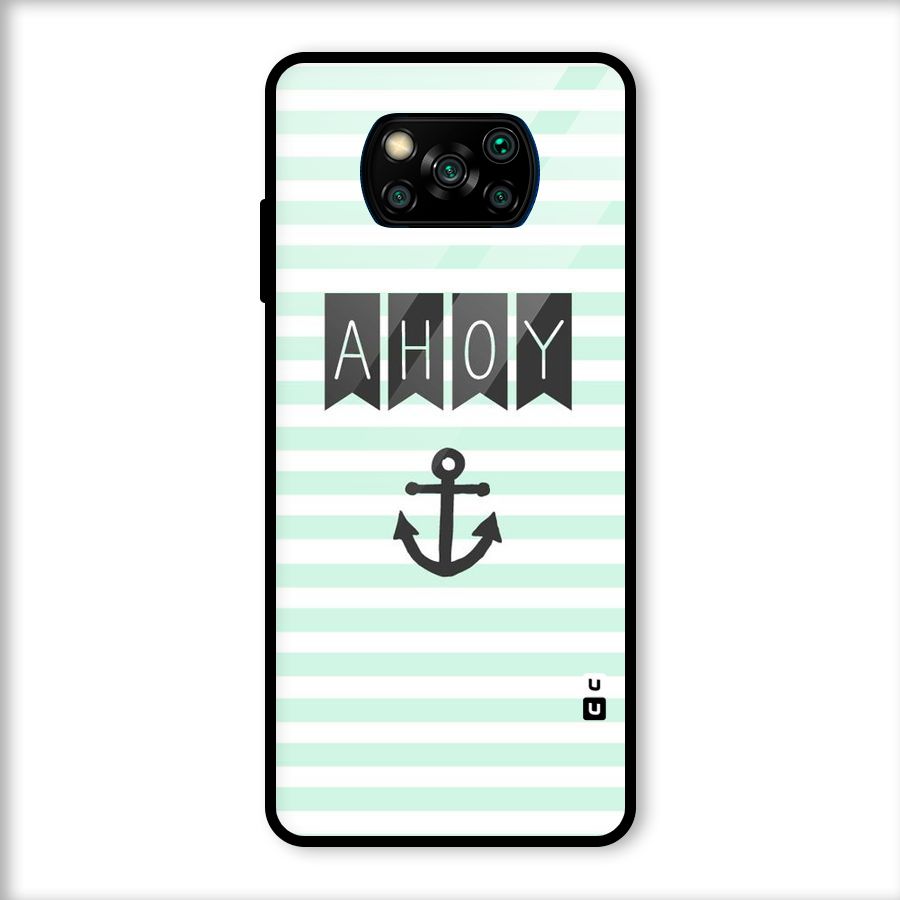 Ahoy Sailor Glass Back Case for Poco X3