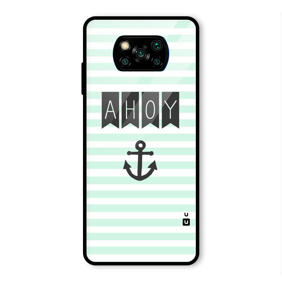 Ahoy Sailor Glass Back Case for Poco X3 Pro