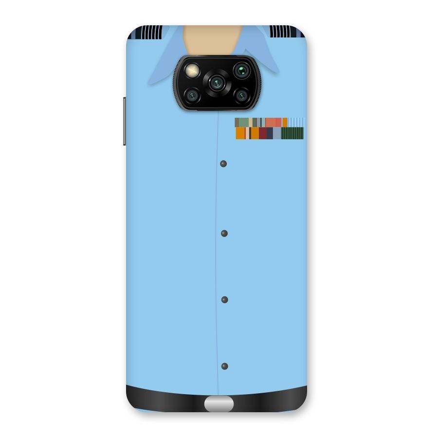 Air Force Uniform Back Case for Poco X3