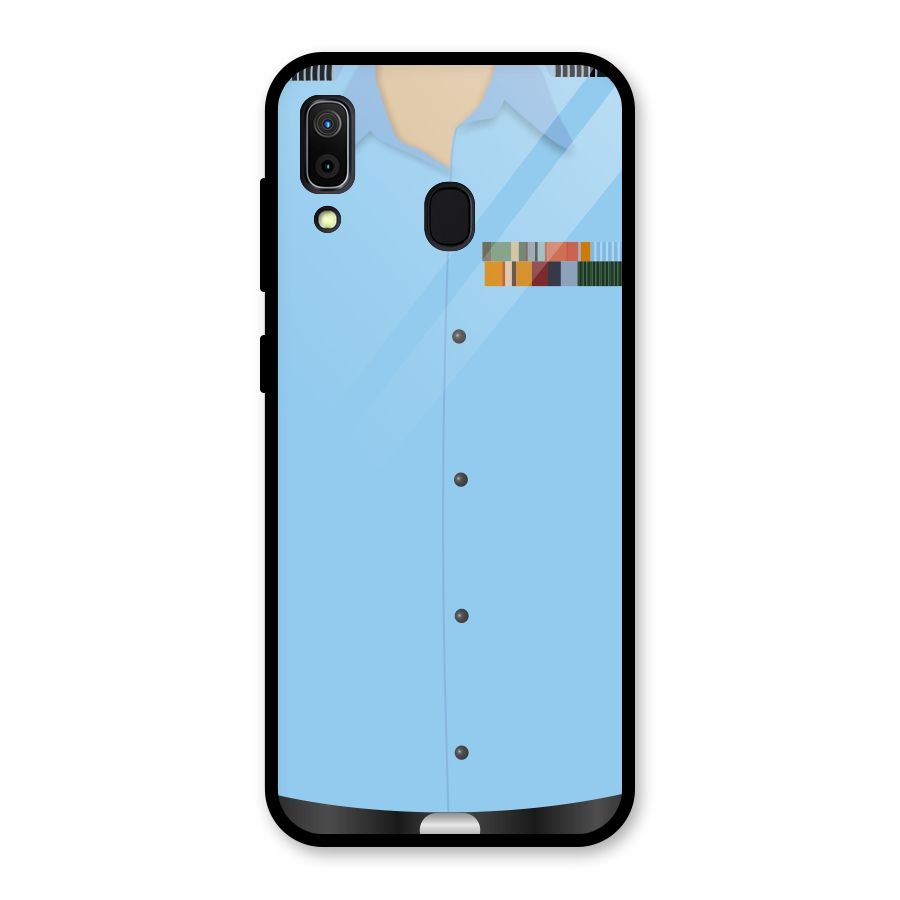 Air Force Uniform Glass Back Case for Galaxy A30