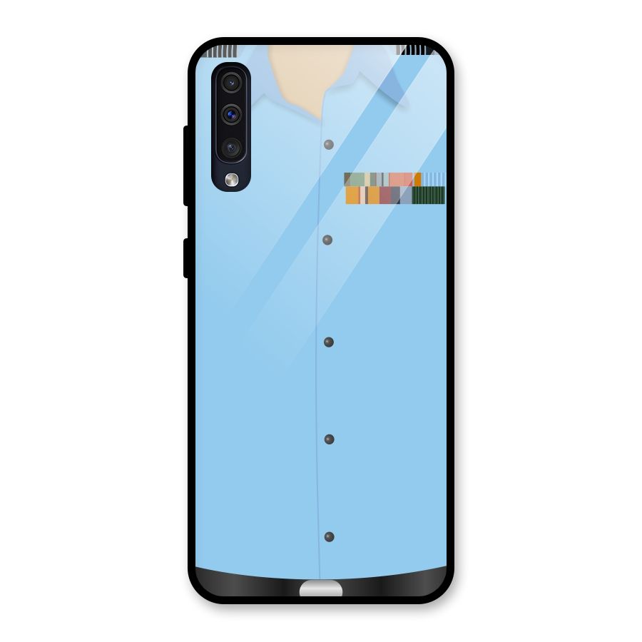 Air Force Uniform Glass Back Case for Galaxy A50s