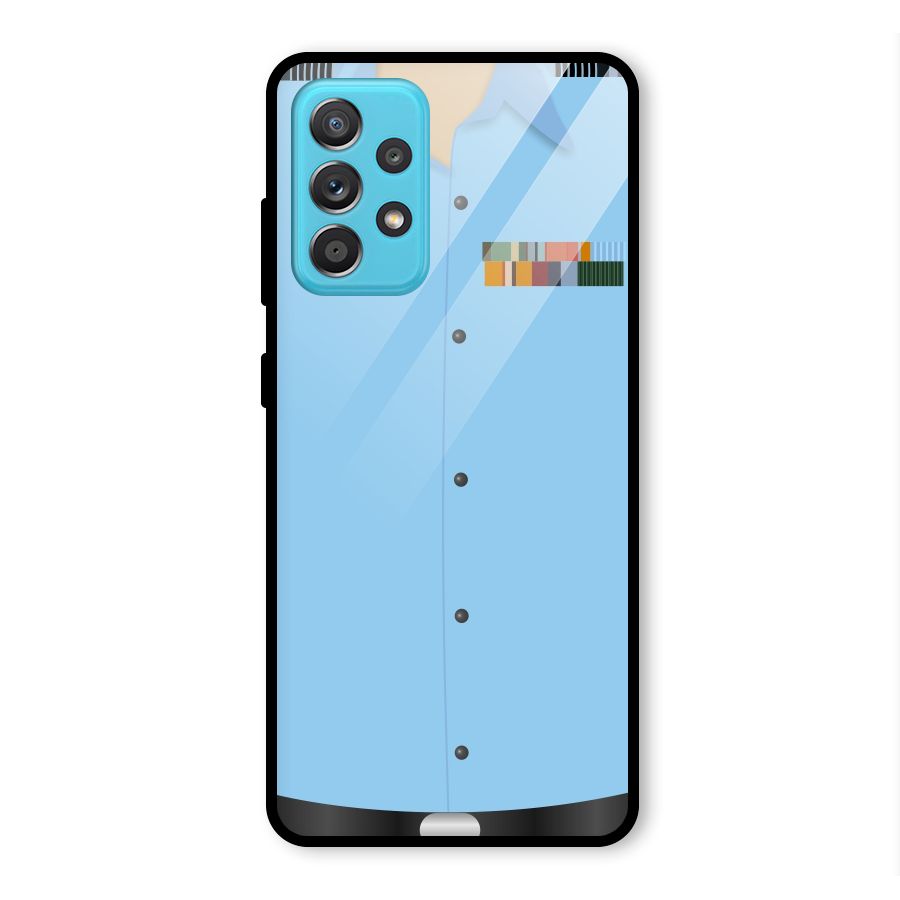 Air Force Uniform Glass Back Case for Galaxy A52