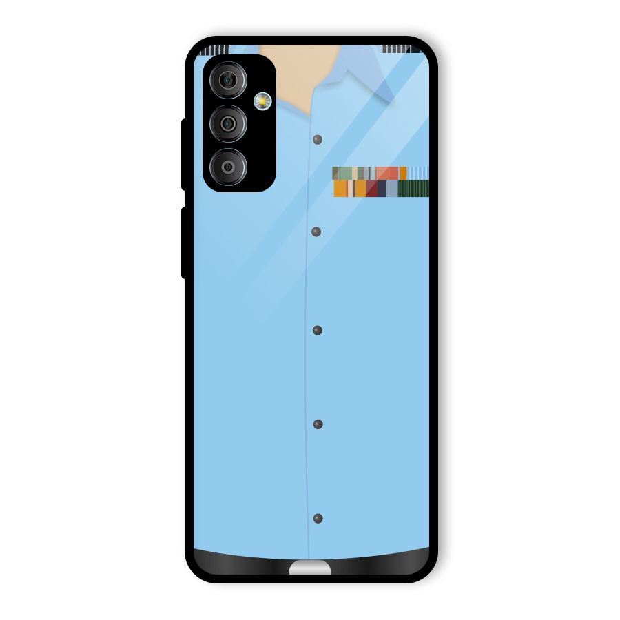 Air Force Uniform Glass Back Case for Galaxy F23
