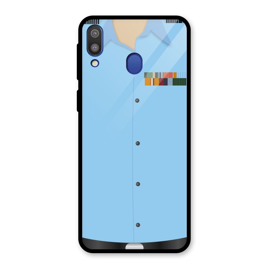 Air Force Uniform Glass Back Case for Galaxy M20