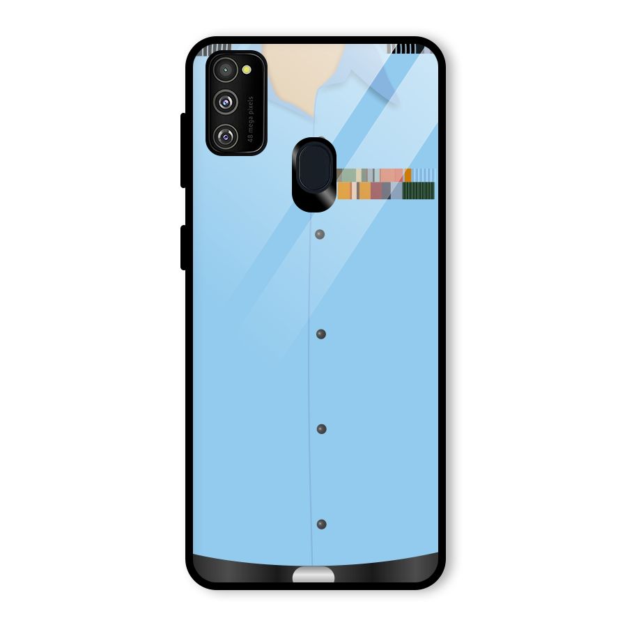Air Force Uniform Glass Back Case for Galaxy M21