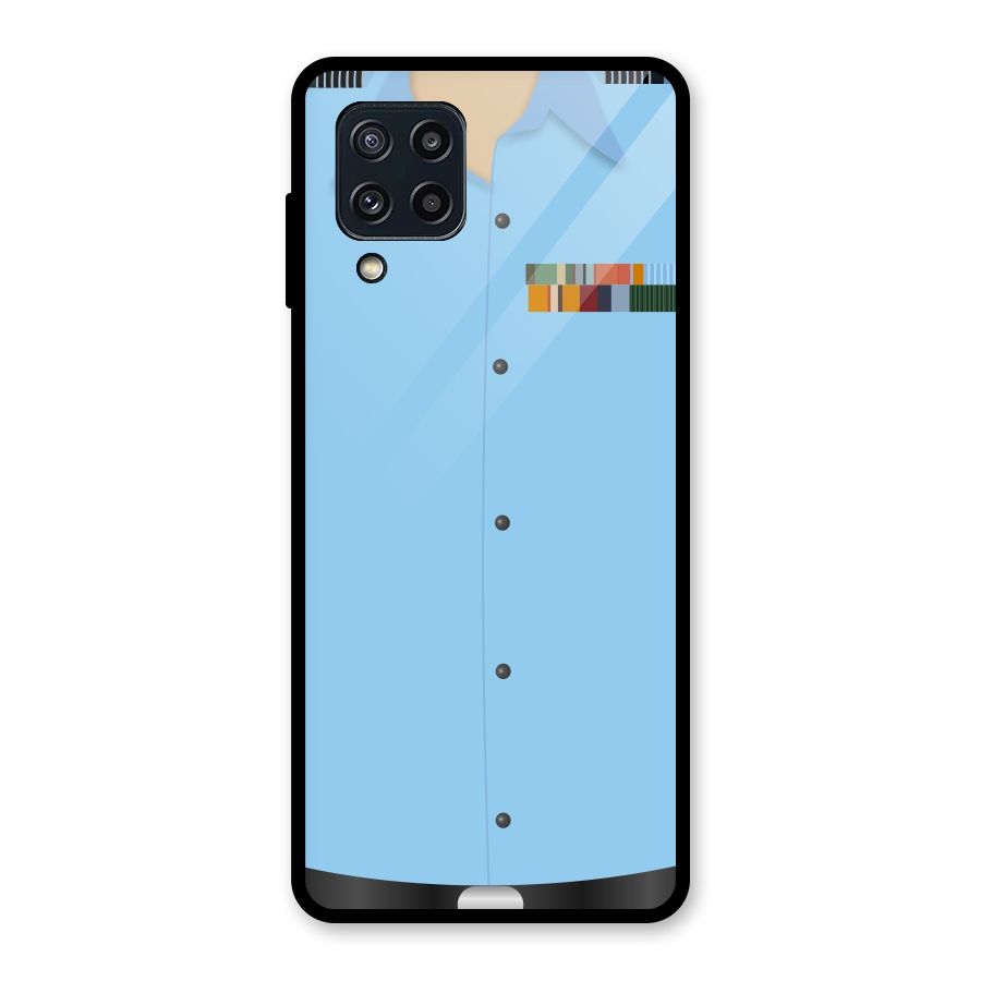 Air Force Uniform Glass Back Case for Galaxy M32