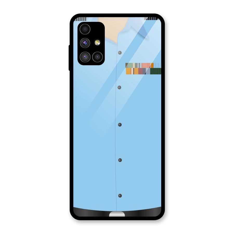 Air Force Uniform Glass Back Case for Galaxy M51