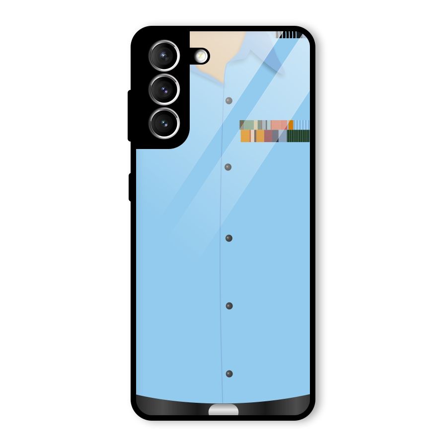 Air Force Uniform Glass Back Case for Galaxy S21 5G